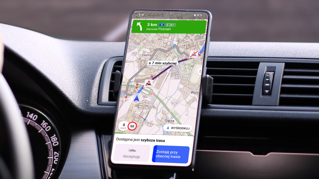 navigation mapy.com with real-time traffic updates to Slovakia, Poland, and Austria