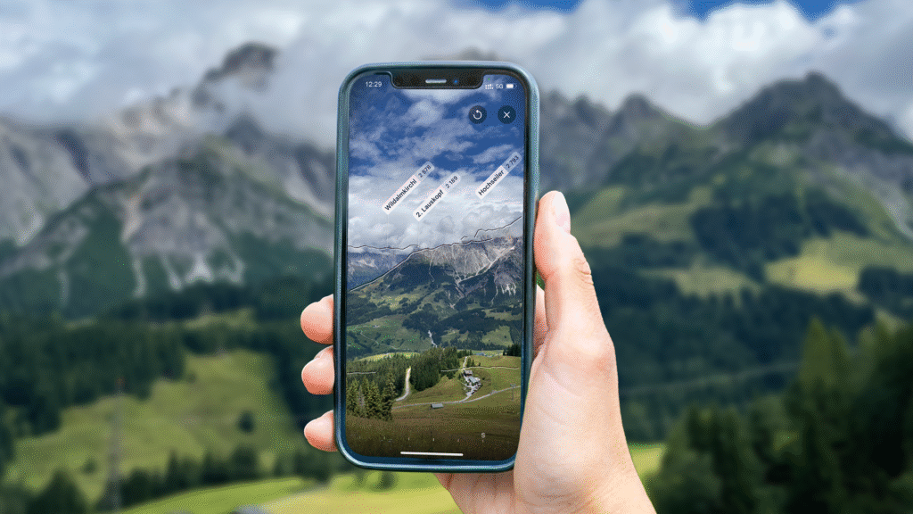 Rozpoznávání hor, kopců a vrcholů v aplikaci mapy.com 